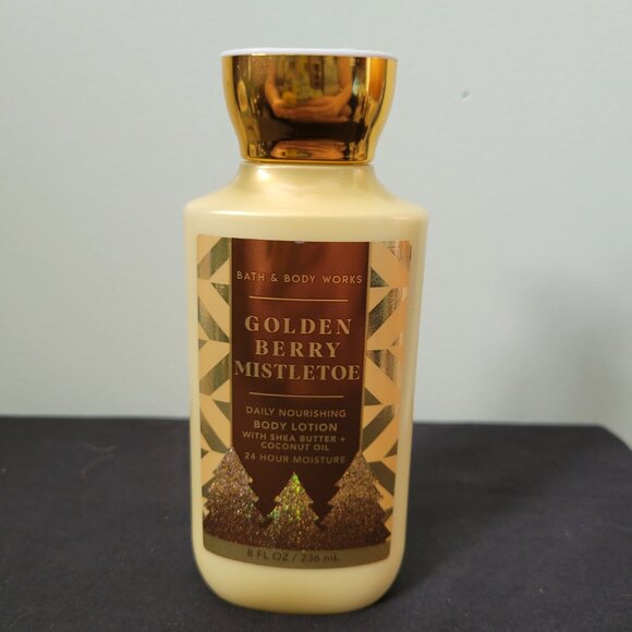 Bath and Body Works Golden Berry Mistletoe 2 pc Set Lotion and Body Wash NWT - Picture 3 of 3